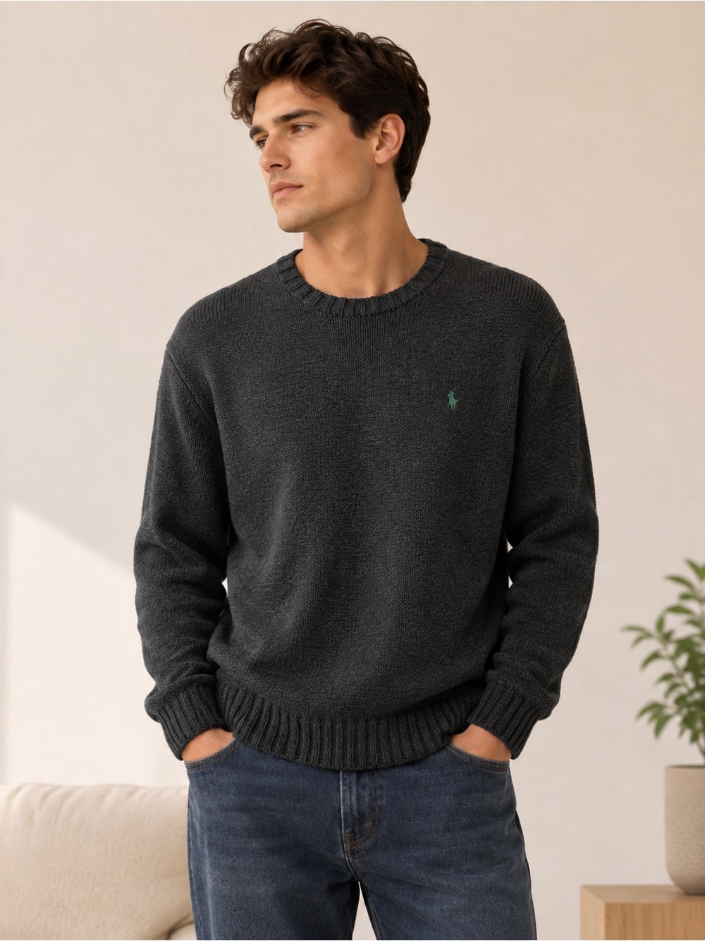 Polo Ralph Lauren Men’s 100% Cotton Crewneck Sweater Size Large